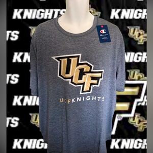 UCF Central Florida Knights Champion Men’s 2XL XXL Dri-Wick Grey Logo Shirt NWT